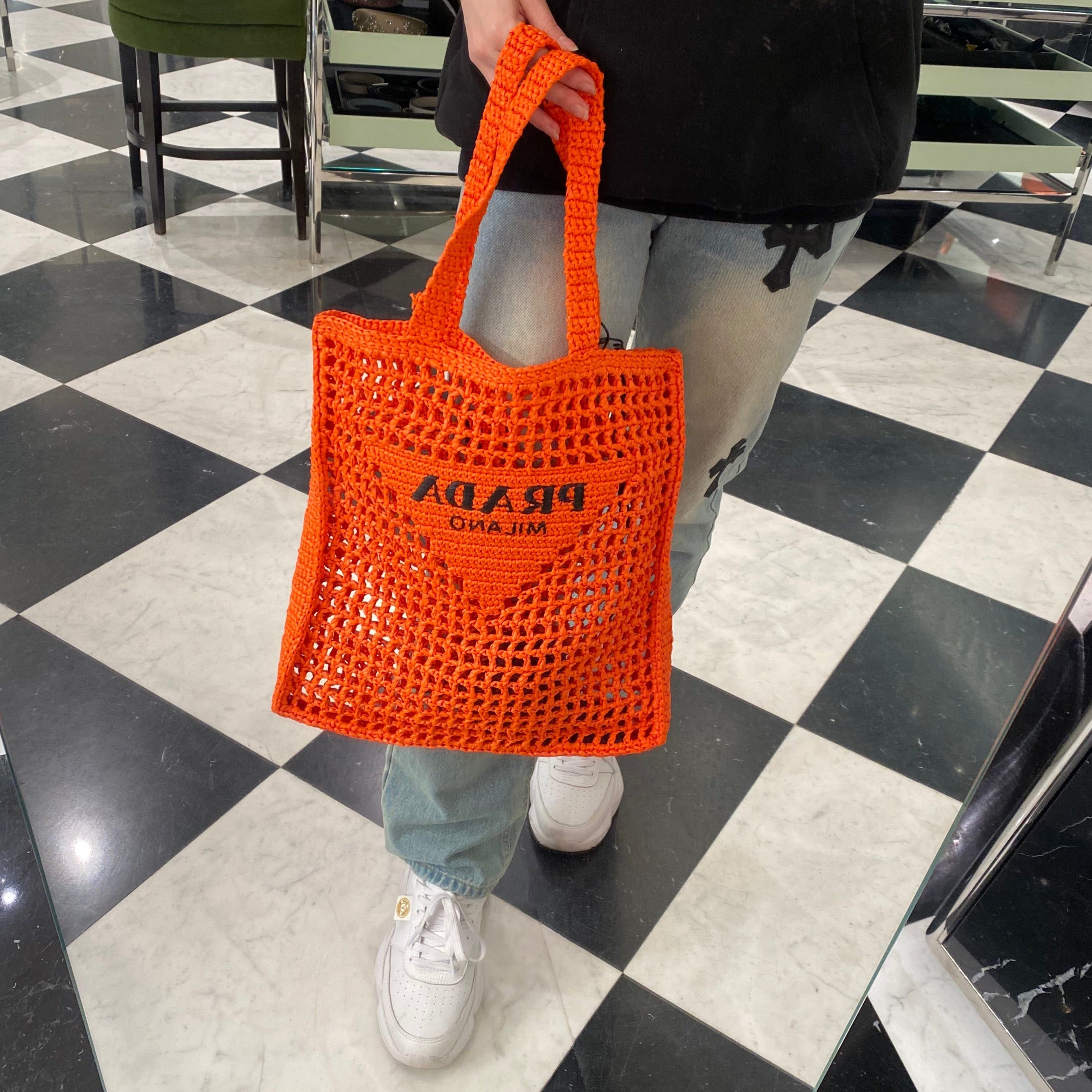 Prada orange raffia tote、mySite、garminoutage.com