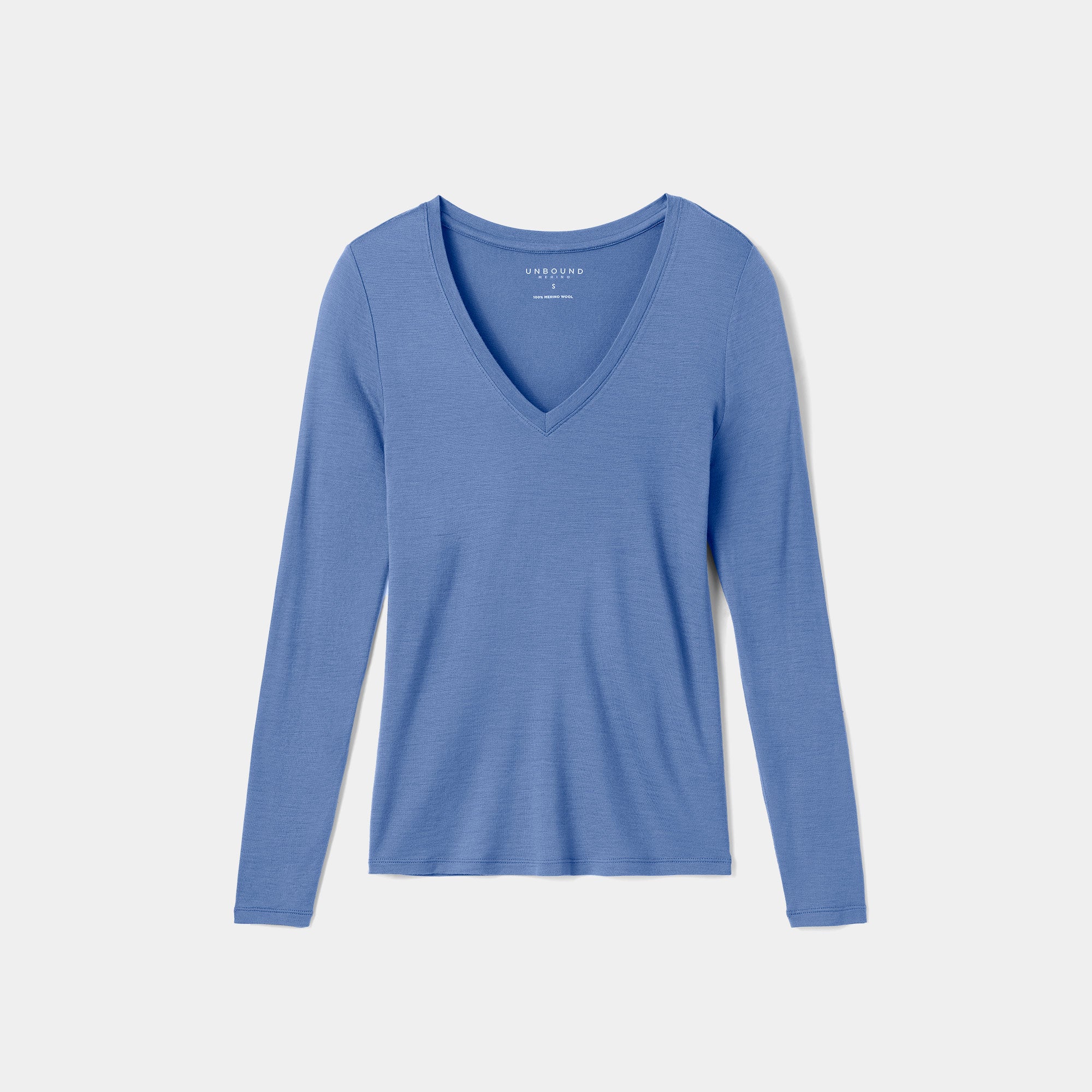Women's Slim Merino Long Sleeve V-Neck、mySite、noshort