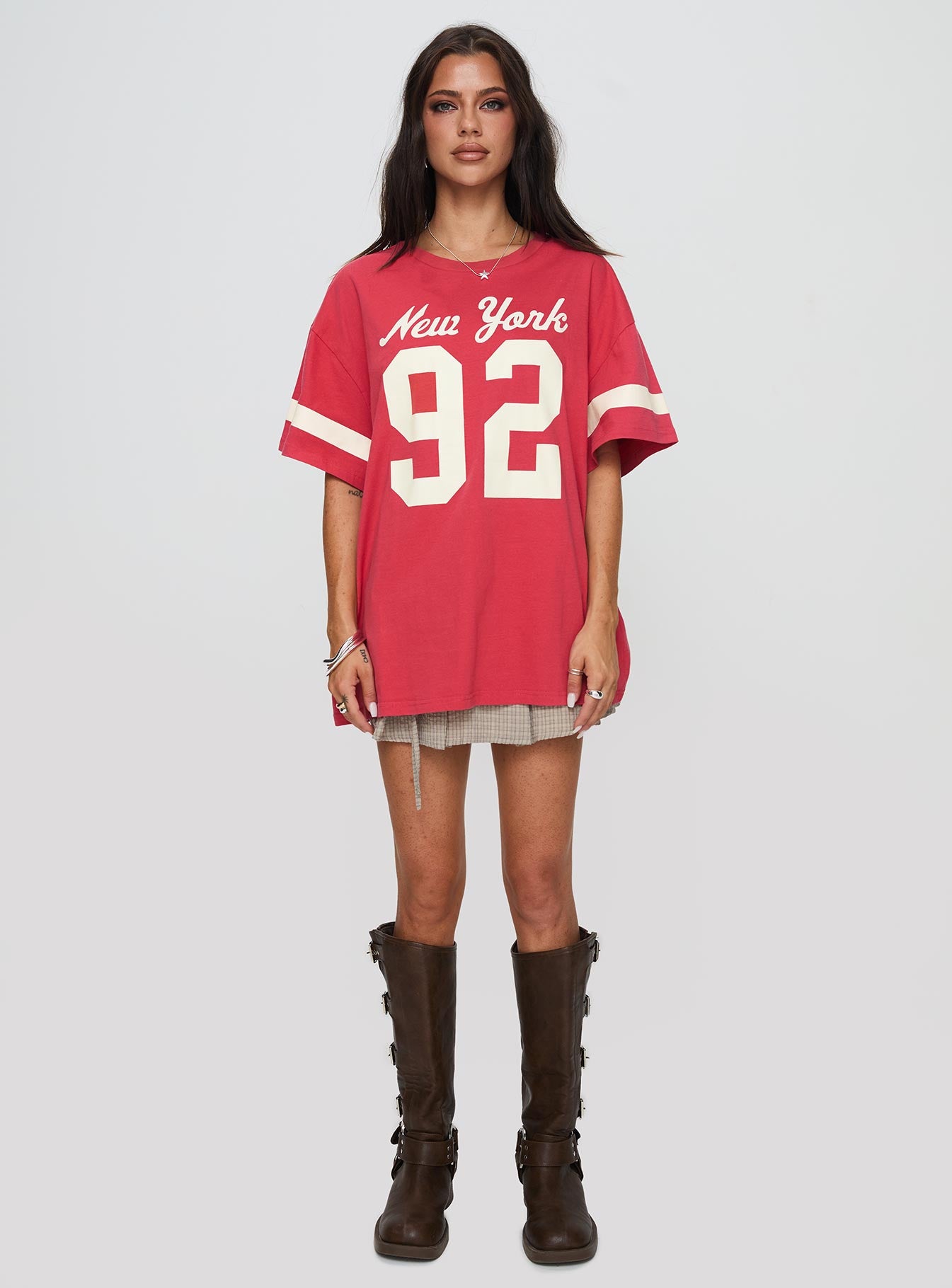 New York 95 Oversized Tee Red、mySite、solidvoid