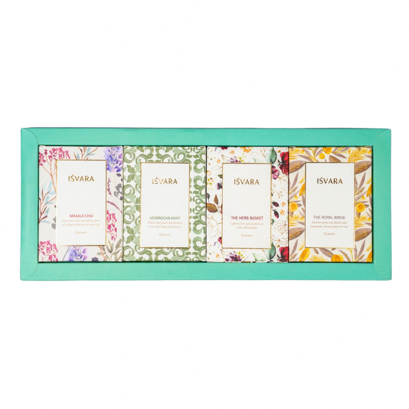 Tea Medley Gift Set | Set of 4 | The Herb Basket | The Royal Brew | Masala Chai 20 | Moroccan Mint、mySite、camillekostekn