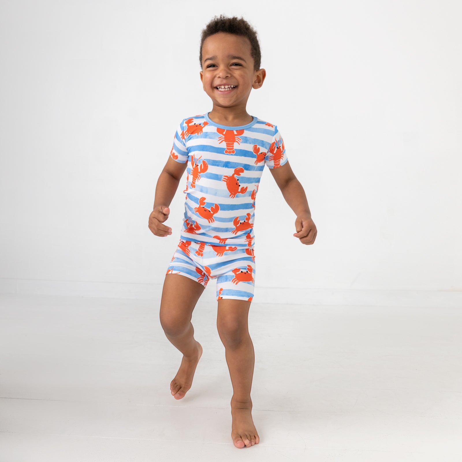 Crustacean Crew Two-Piece Short Sleeve & Shorts Pajama Set、mySite、g9winljtr