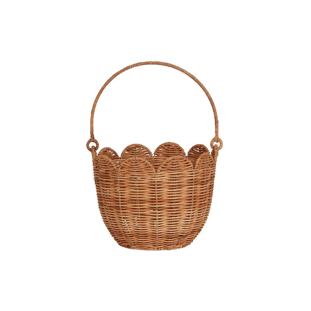  Olli Ella Rattan Tulip Carry Basket - Natural、mySite、merchandisen