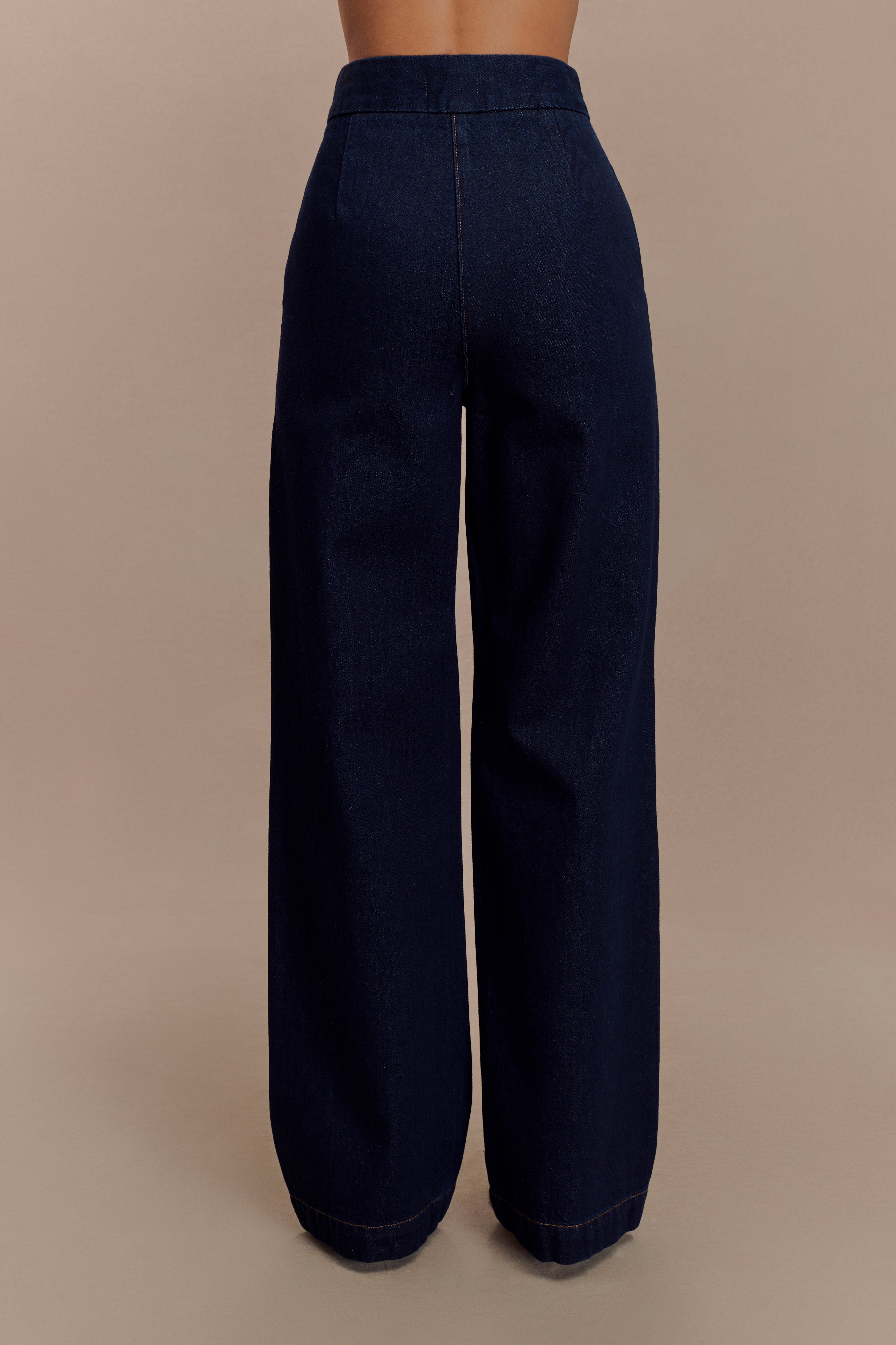 Rayne Wide Leg Denim Jeans - Indigo Blue、mySite、solidvoid