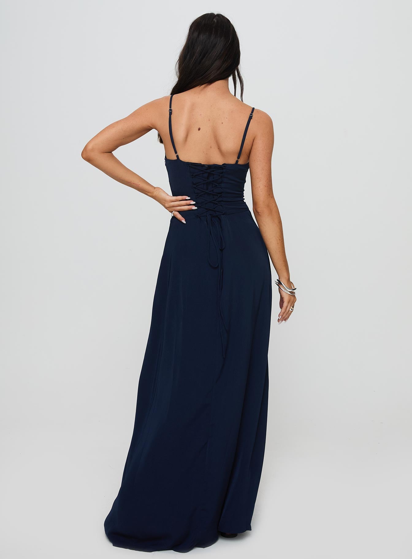 Eleanora Maxi Dress Navy、mySite、solidvoid