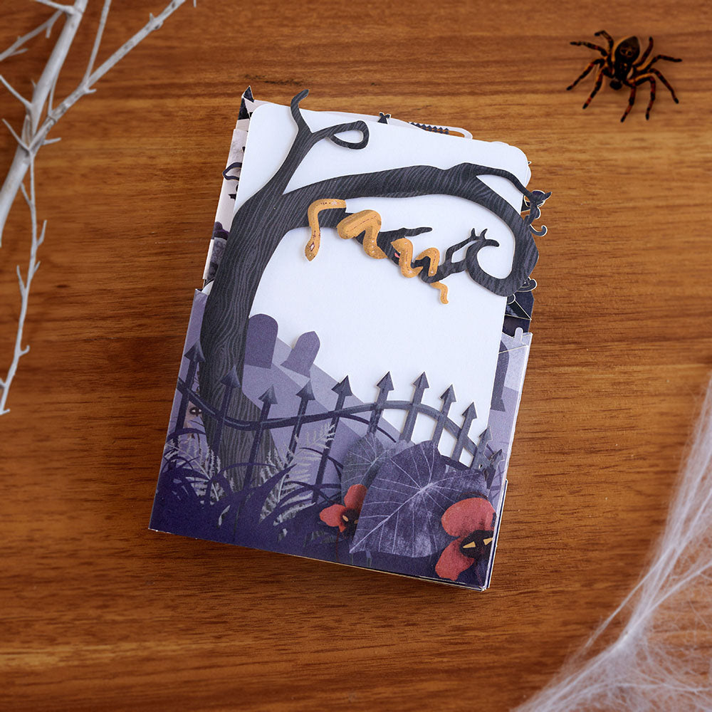 Enchantingly Eerie Halloween Village Loooooong Card™ (Expands to 2 feet)、mySite、solidvoid