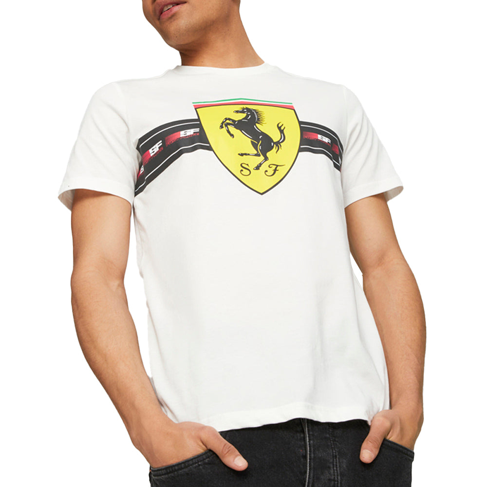 Scuderia Ferrari Race Heritage Big Shield Crew Neck Short Sleeve T-Shirt、mySite、gtrtttuynbv