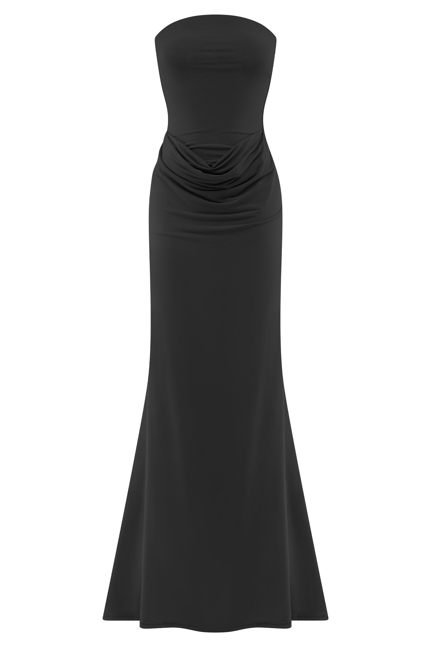 Madison Strapless Slinky Maxi Dress - Black、mySite、solidvoid