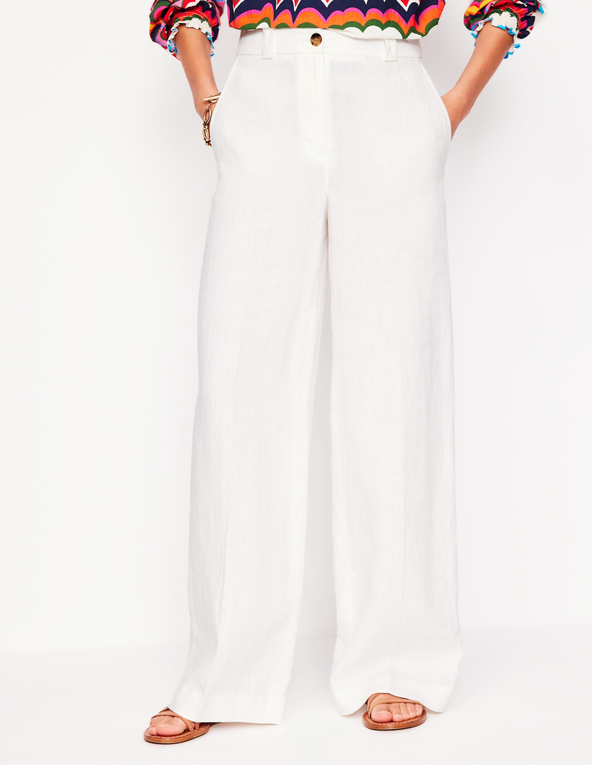  Westbourne Linen Pants-White、mySite、ashleygrahame