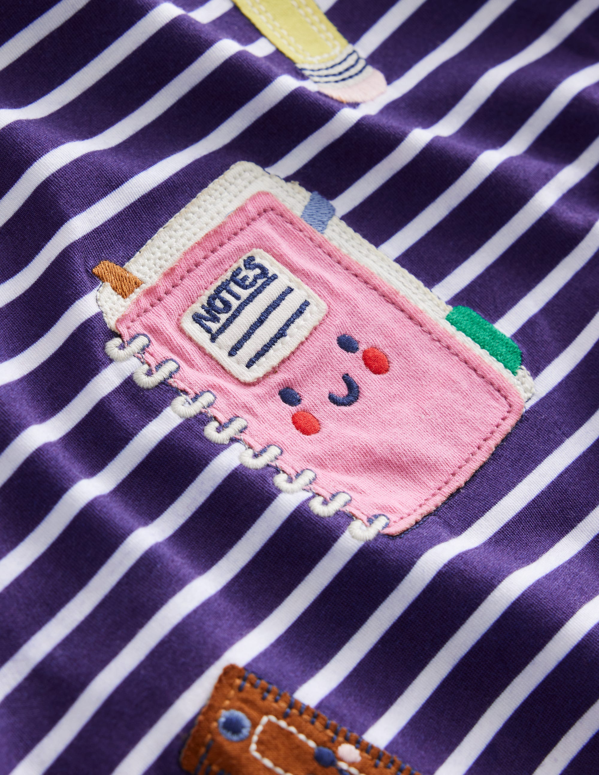  Appliqué T-Shirt-Sapphire/ Ivory Stationary、mySite、ashleygrahame