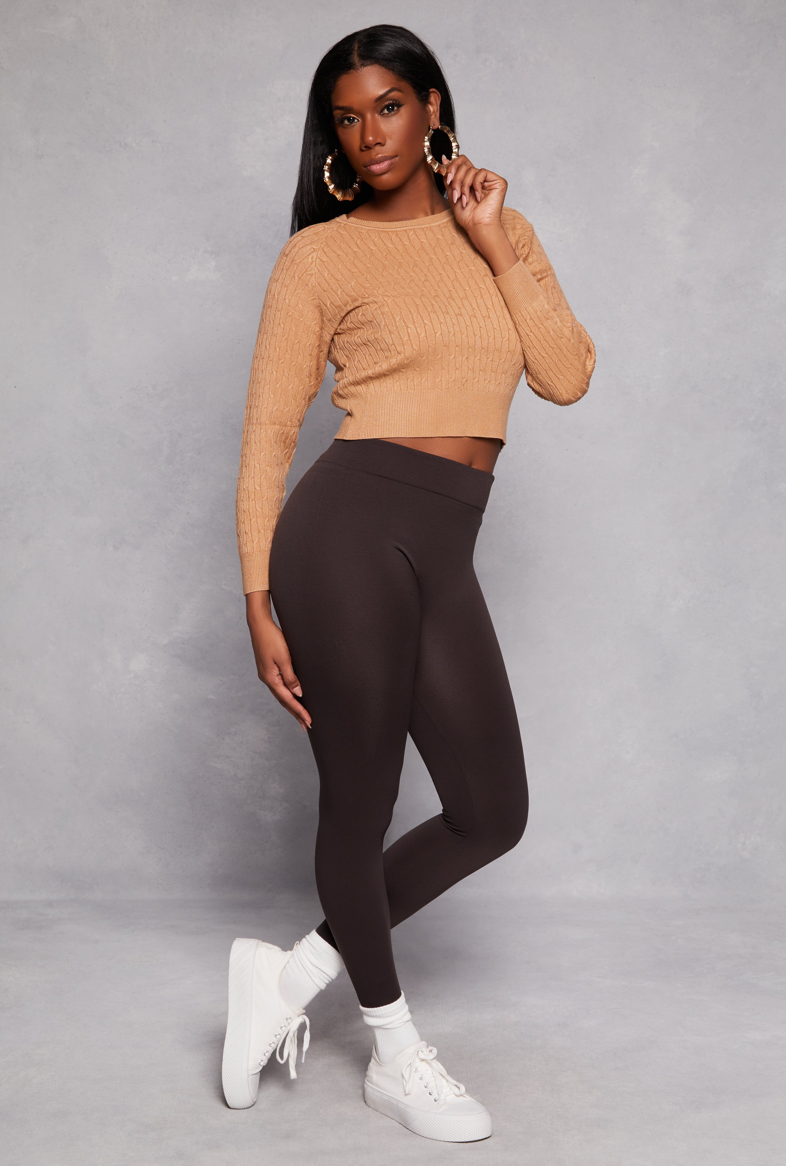 Fleece Lined High Waisted Leggings、mySite、camillekostekn