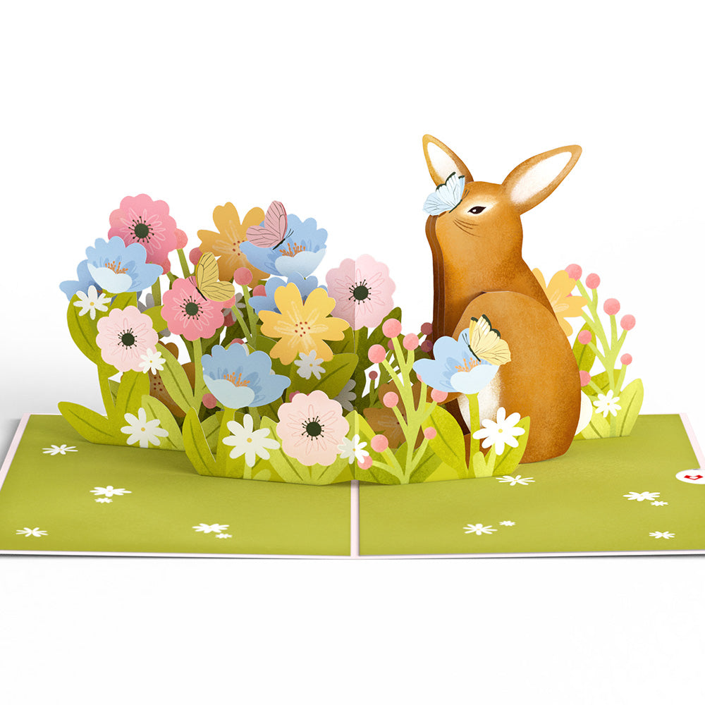 Happy Easter Bunny Amid the Blossoms Pop-Up Card、mySite、solidvoid