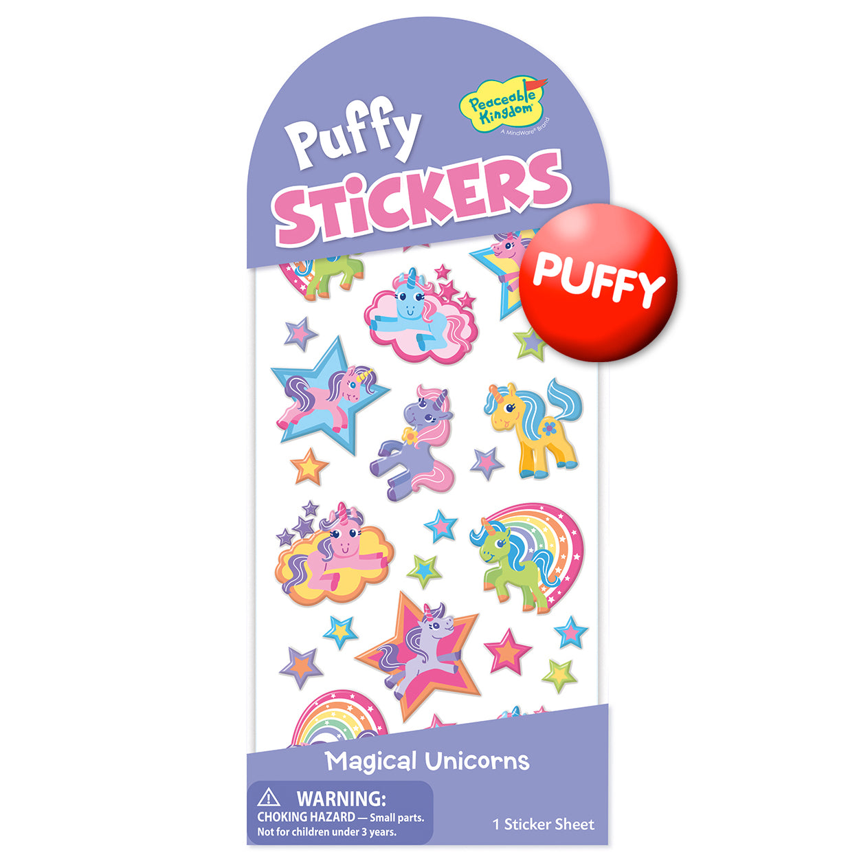  Magical Unicorn Puffy Stickers、mySite、ghnorth