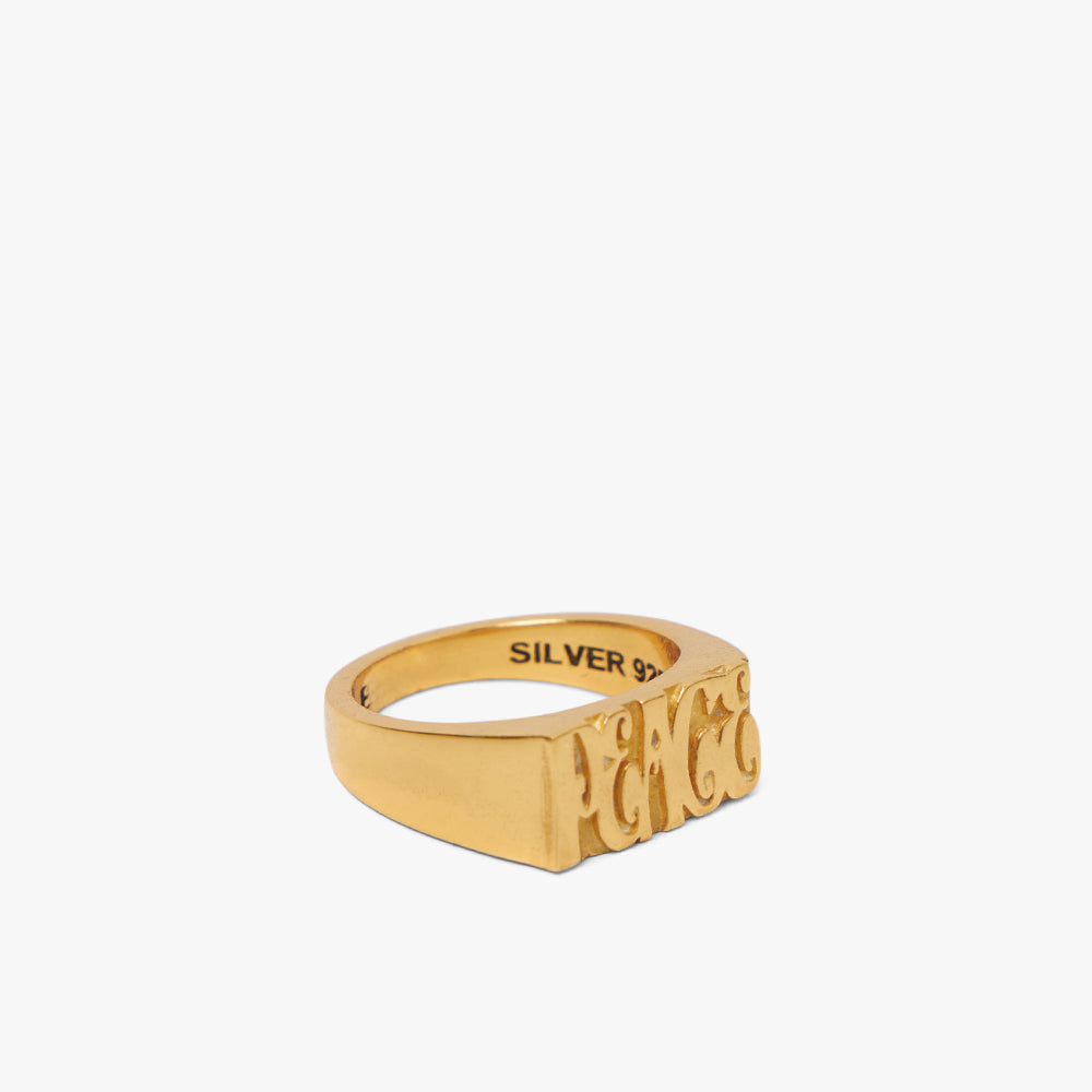  MAPLE Word Peace Ring / 14K Gold Plated、mySite、merchandisen