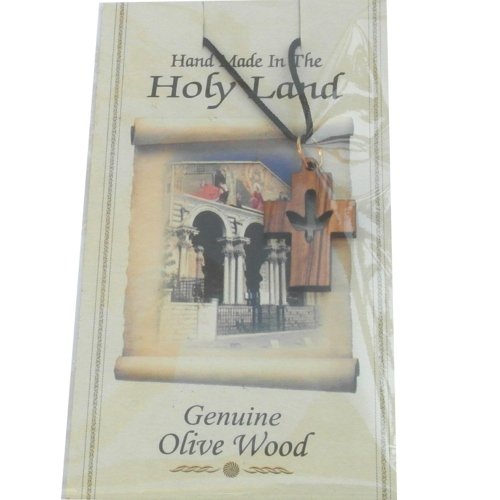  Cross with Dove Cross - olive wood necklace (necklace is 60cm long - 23.5 inches and Cross is about 1 Inch)、mySite、elrpsem3k