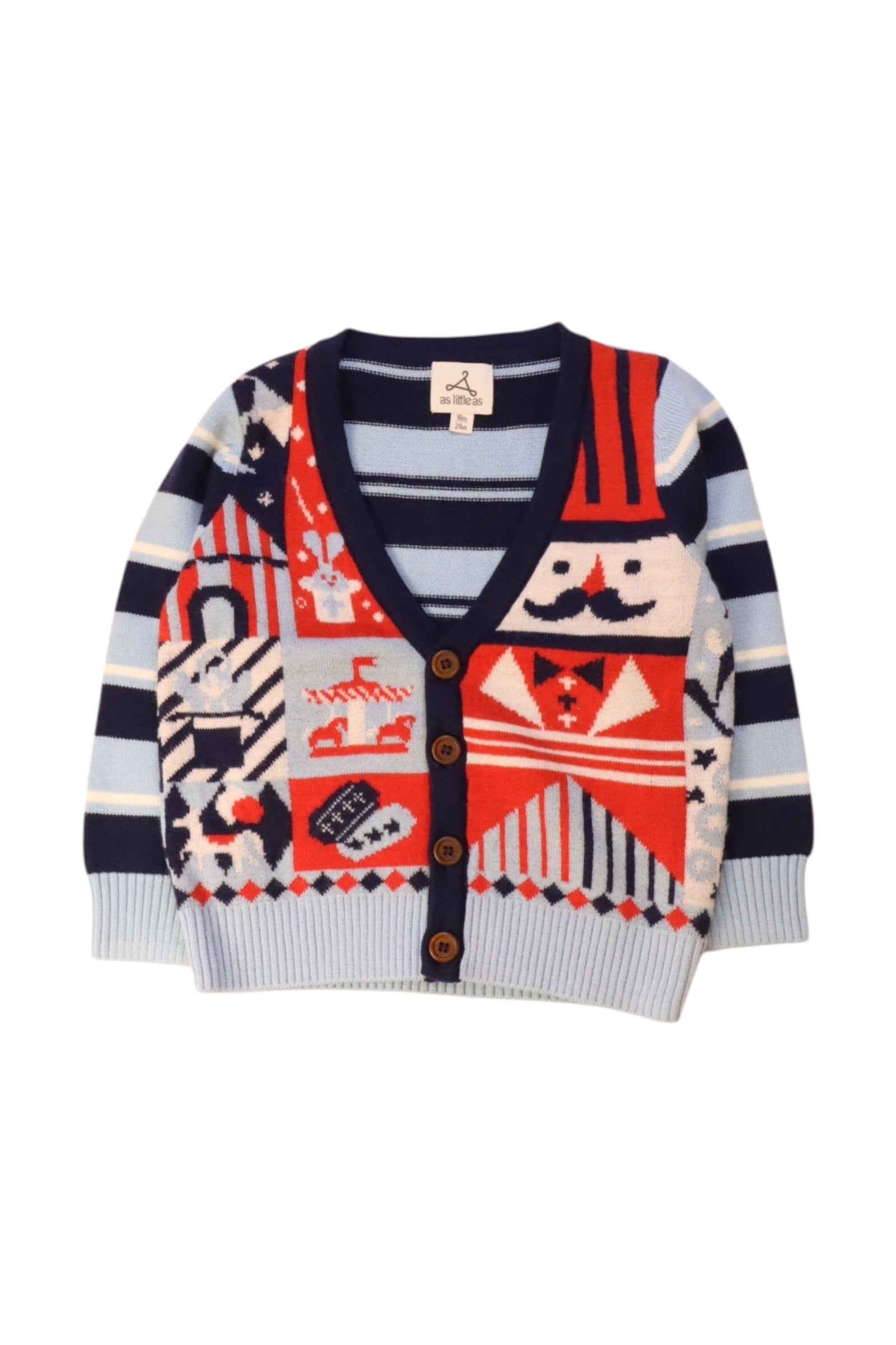 As Little As Patchwork Knit Cardigan 18-24M、mySite、g9winljtr