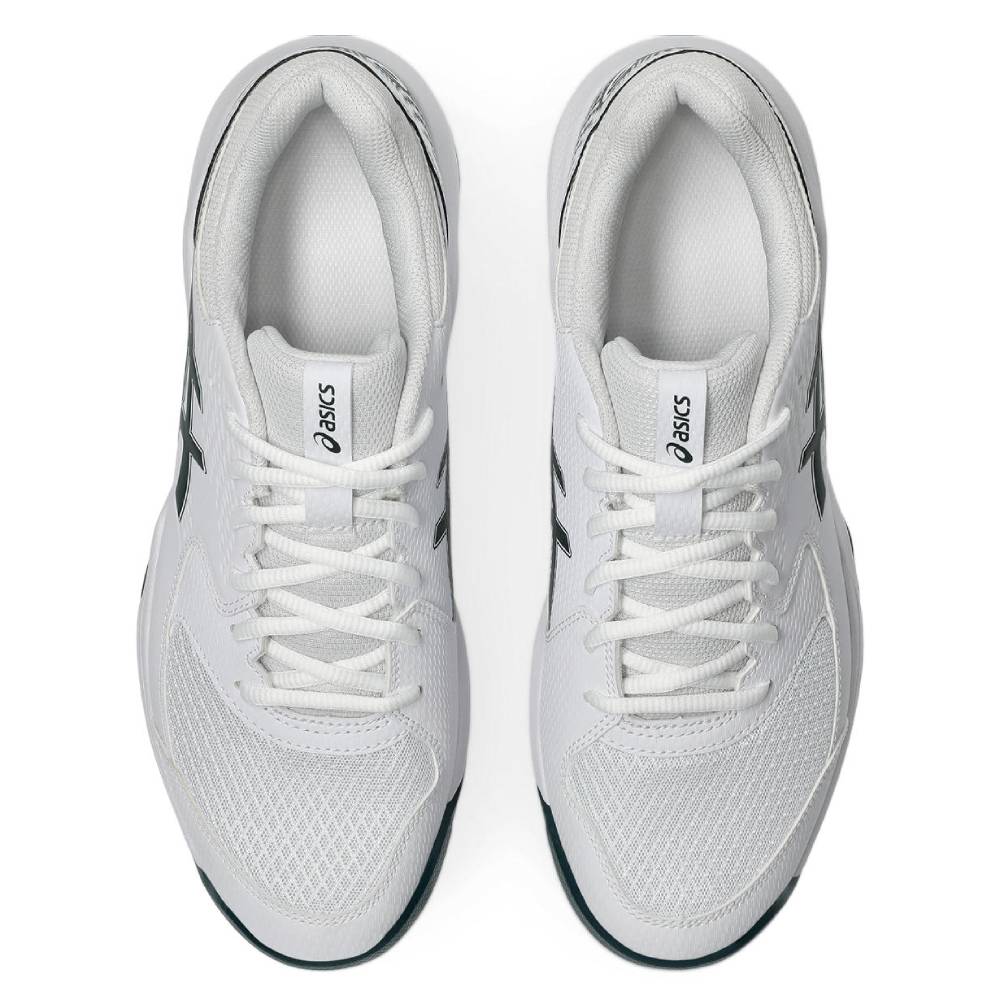 Asics Gel Dedicate 8 Men's Tennis Shoe (White/Saxon Green)