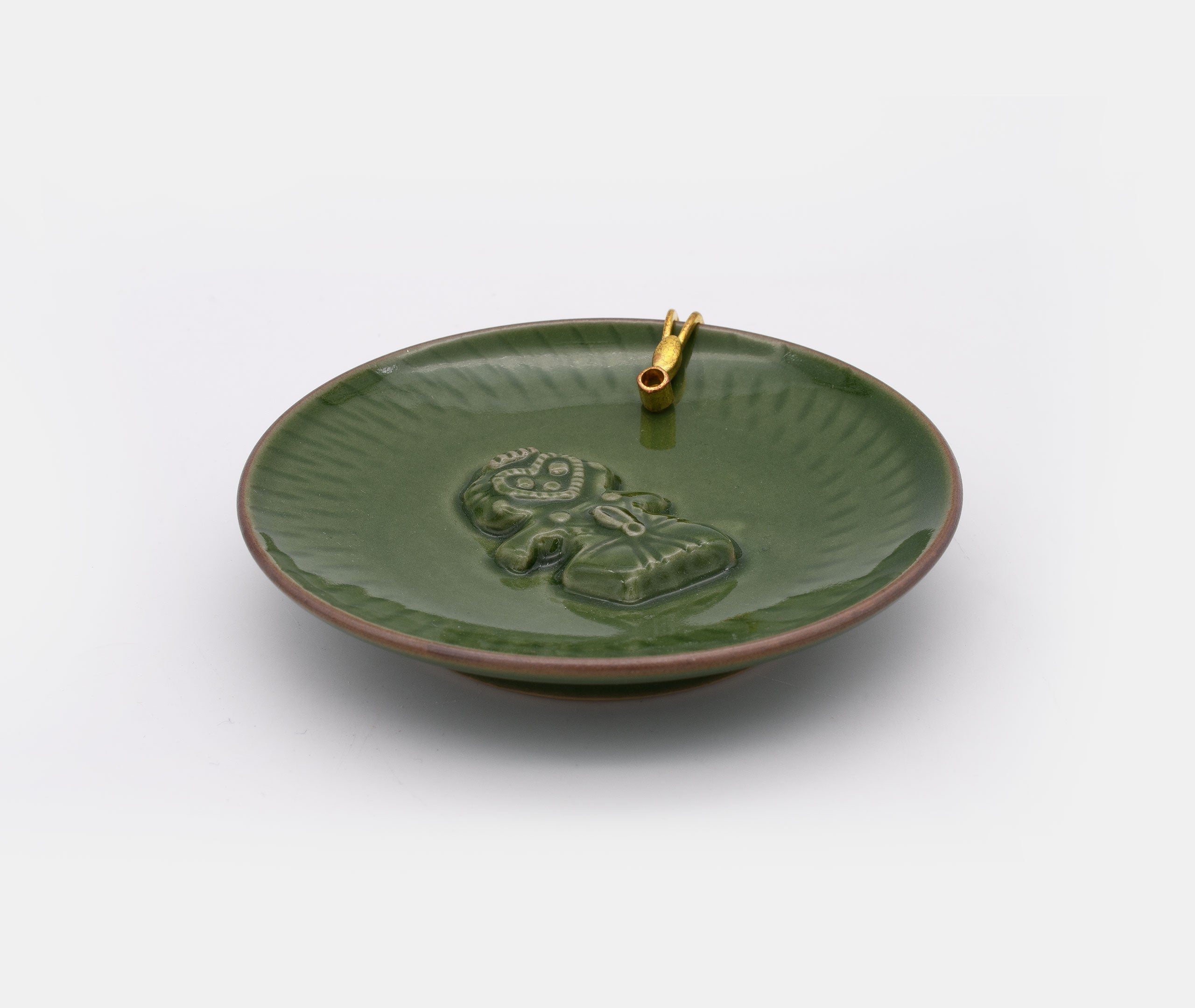 Jomon Dogu Incense Stick Holder Owl - Green、mySite、topwebapps