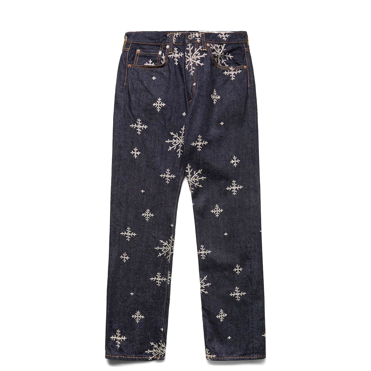 14OZ DENIM SNOW EMBROIDERY 5P TH STRAIGHT、mySite、zt4zffjzw