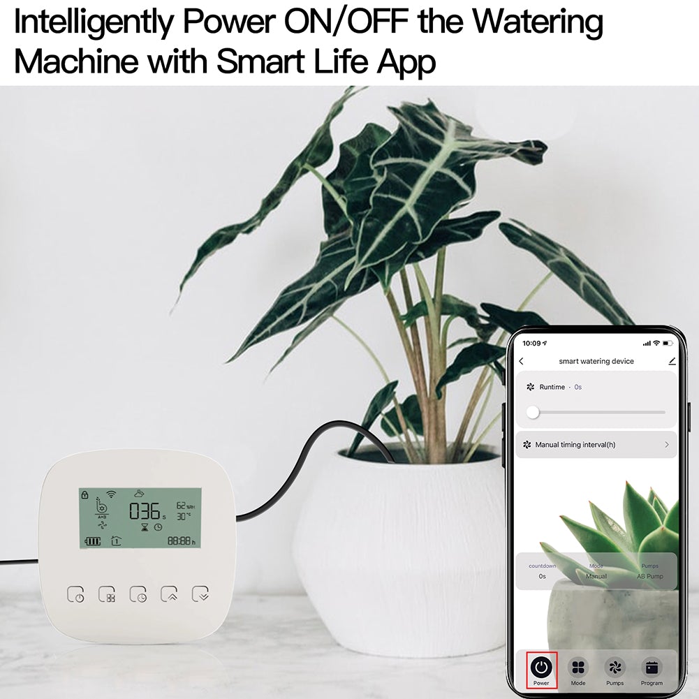 WiFi Smart Plant Water Pump Watering Machine Automatic Micro-drip Irrigation System Dual Pump Watering Timer、mySite、fannypackpong
