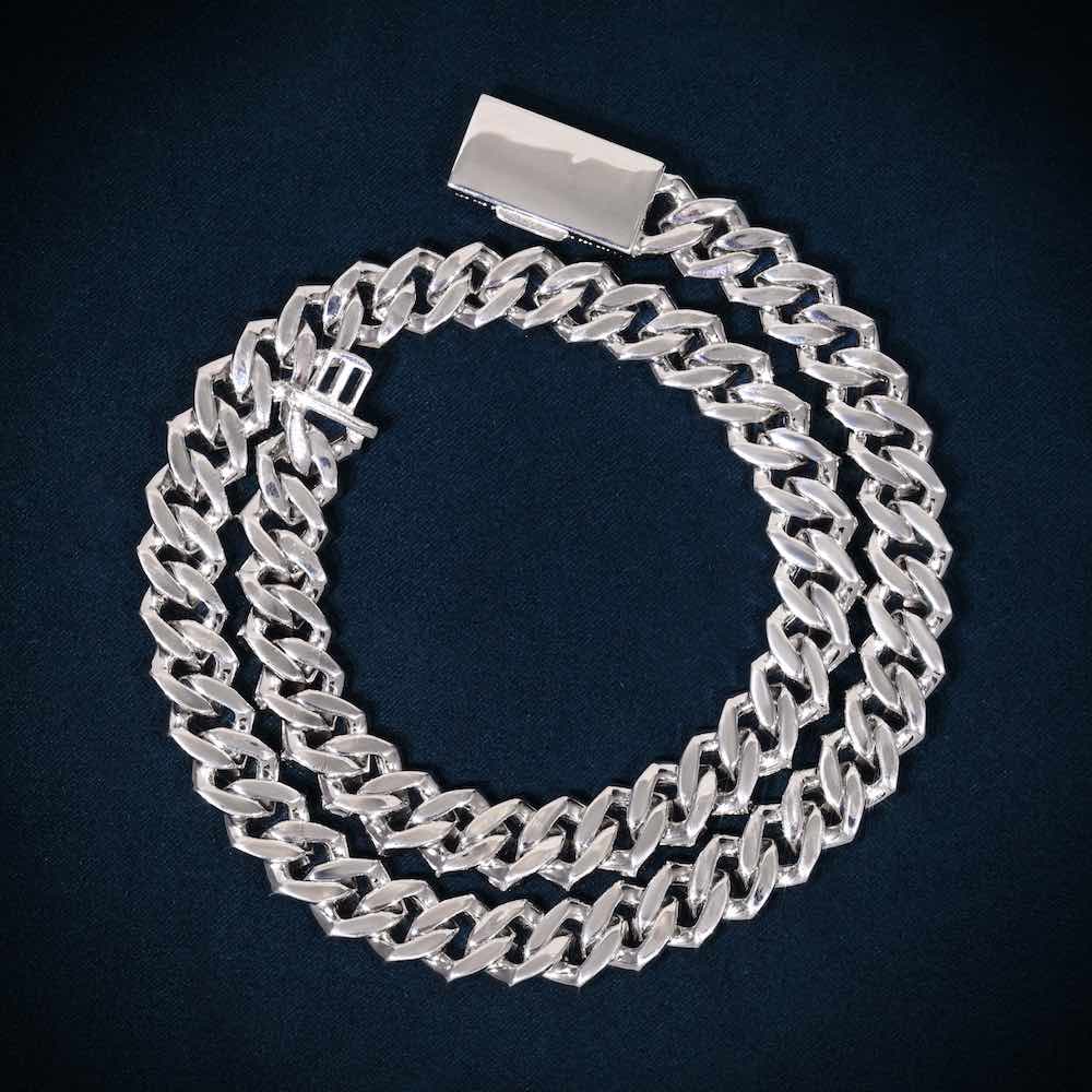 10MM Round Cut Moissanite Cuban Link Chain 14K Gold、mySite、hinf8tx79