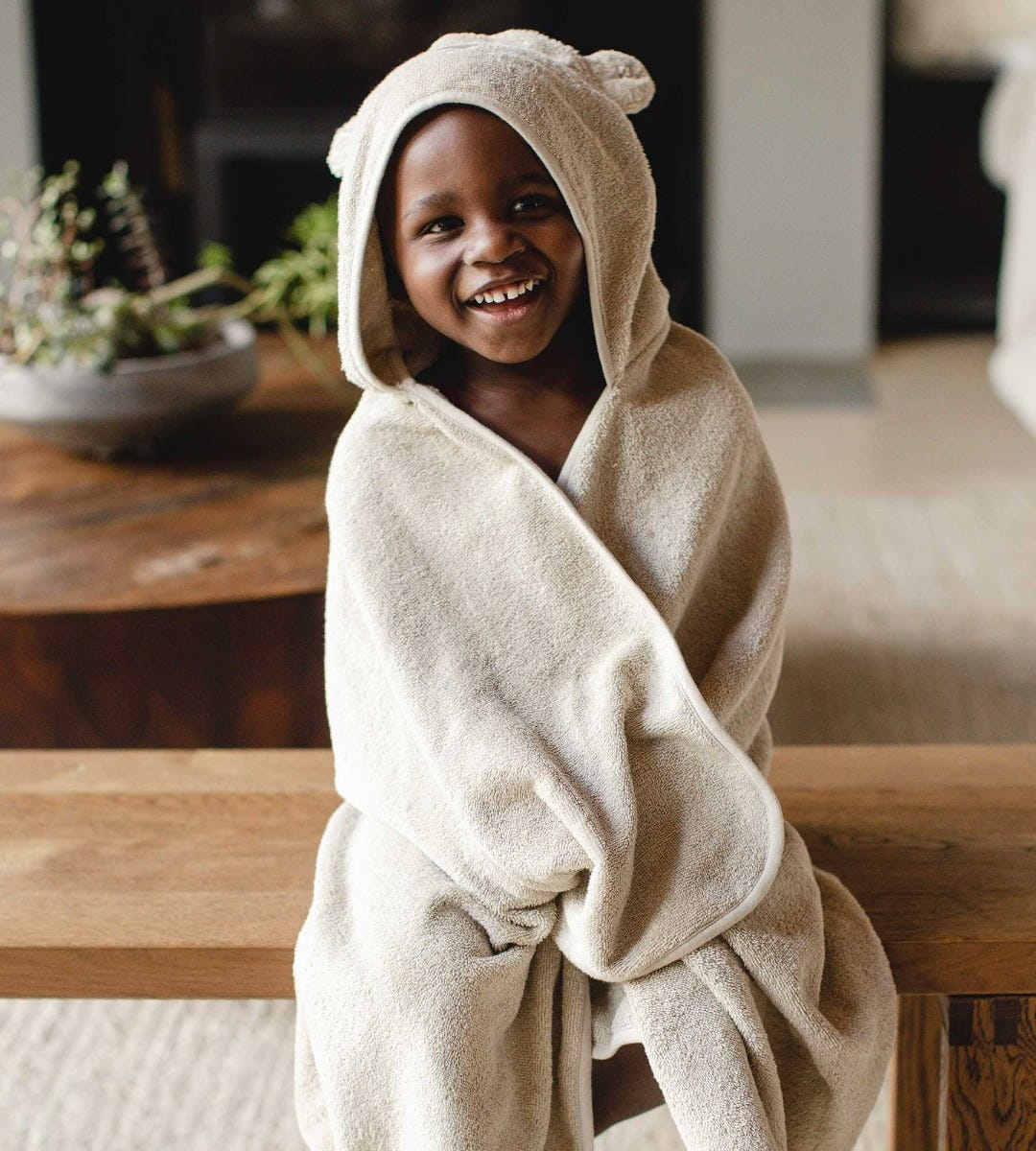 Organic Cotton Toddler Hooded Bear Towel、mySite、g9winljtr