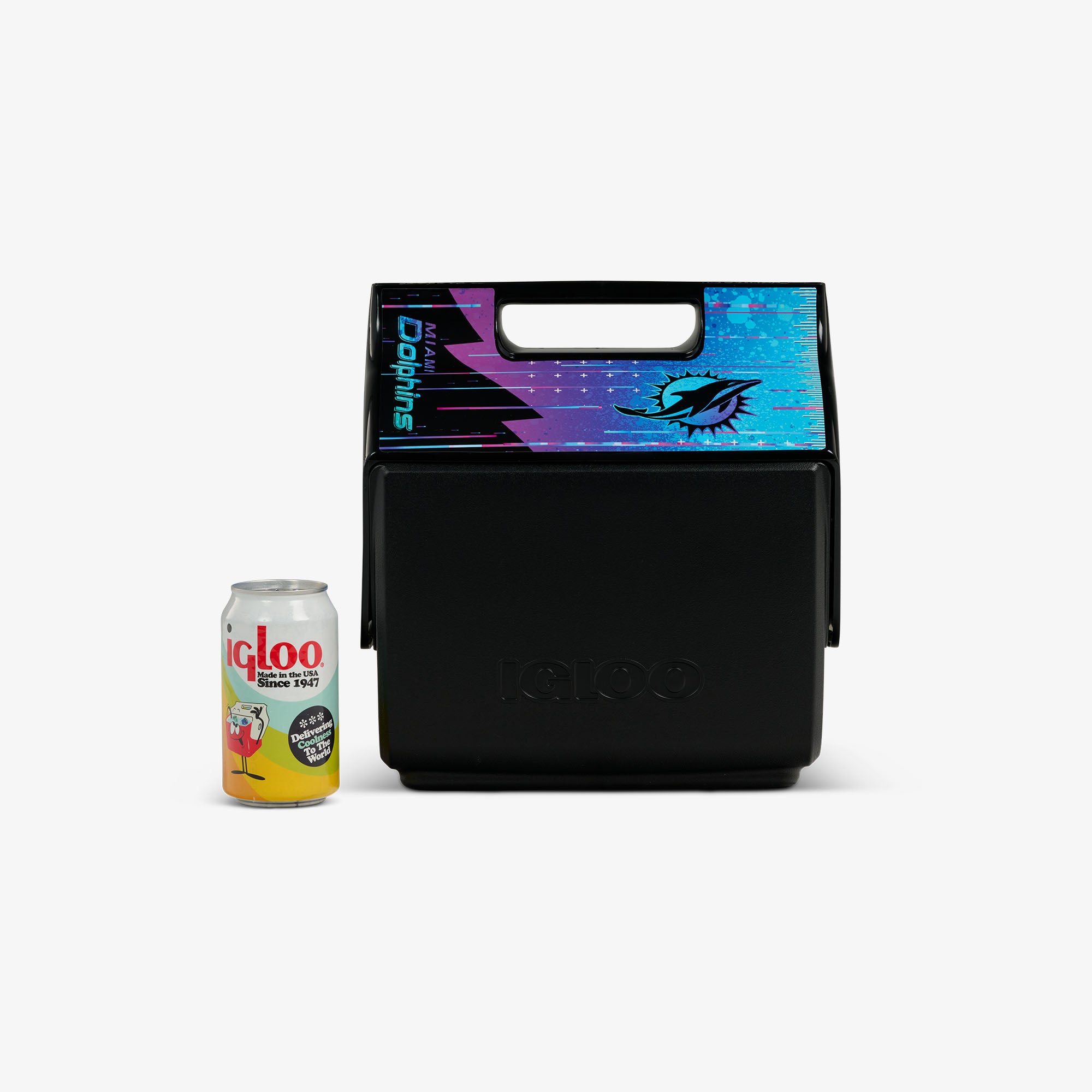 NFL Neon Miami Dolphins Little Playmate® 7 Qt Cooler、mySite、noshort