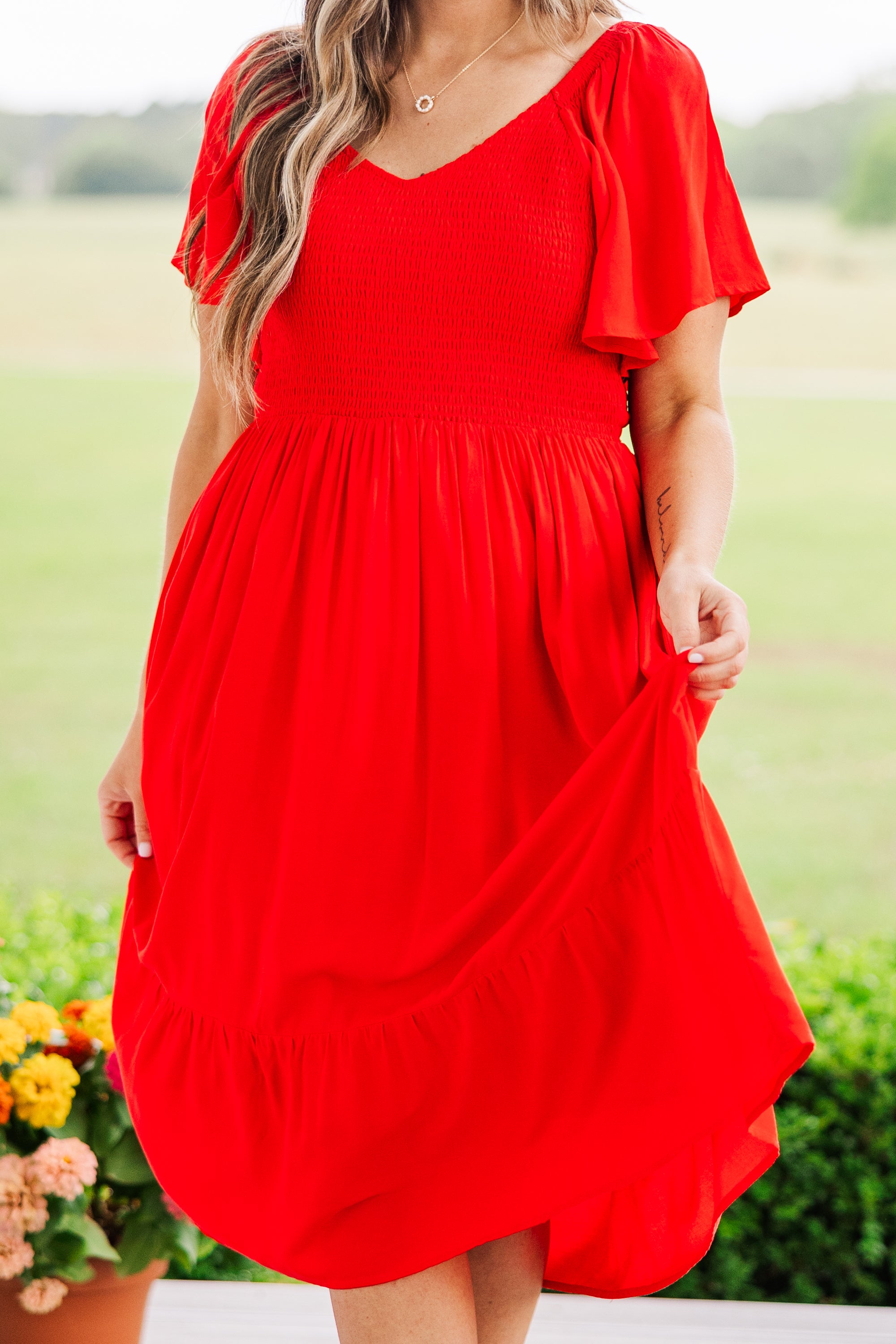  Can't Be Outdone Dress, Red、mySite、justintrudeaud