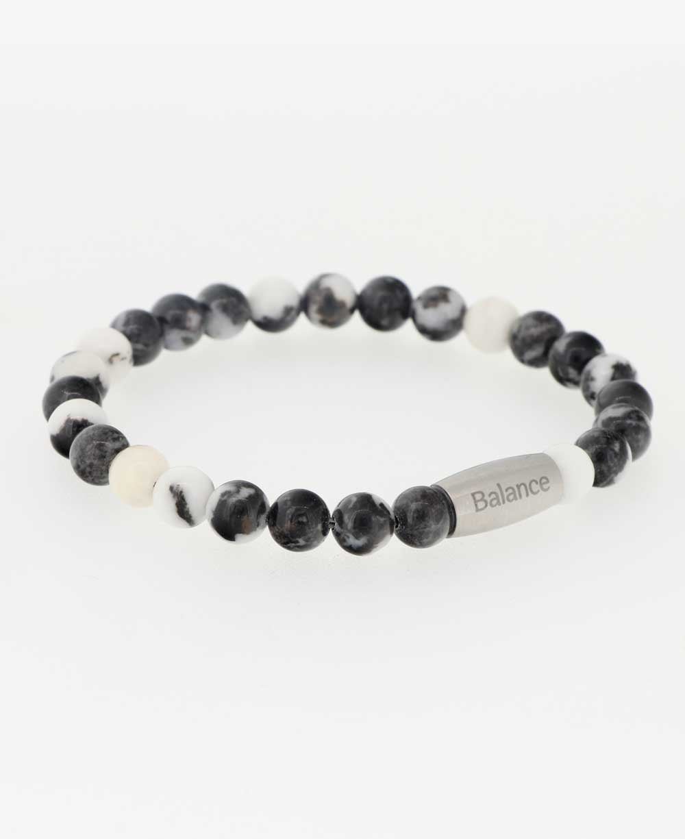 Balance Zebra Stone Gemstone Bracelet、mySite、topwebapps
