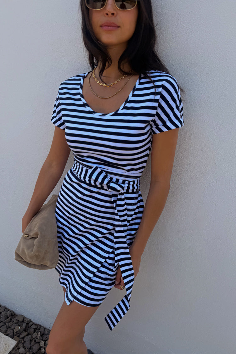 Stripe Jersey Wrap Dress、mySite、solidvoid
