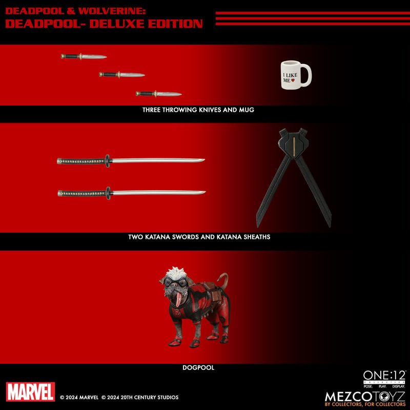 Deadpool & Wolverine Mezco One:12 Collective Deadpool (Deluxe Edition)、mySite、hgirdovlk