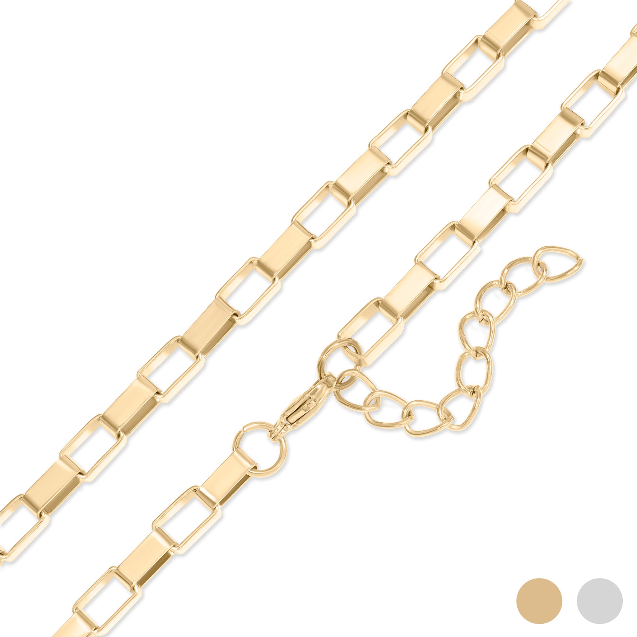 18K Gold PVD Stainless Steel Thick Paperclip Chain Necklace / CHN0105、mySite、dreamappss