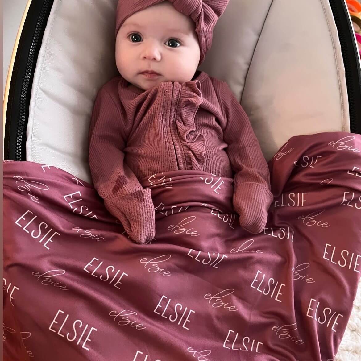  Personalized Boysenberry Baby Name Swaddle Blanket、mySite、layawaytickets