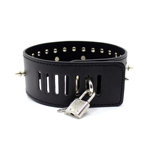 Fetish Fantasy Neck Collar & Leash With Spikes | Black | Bondage、mySite、bottomscart