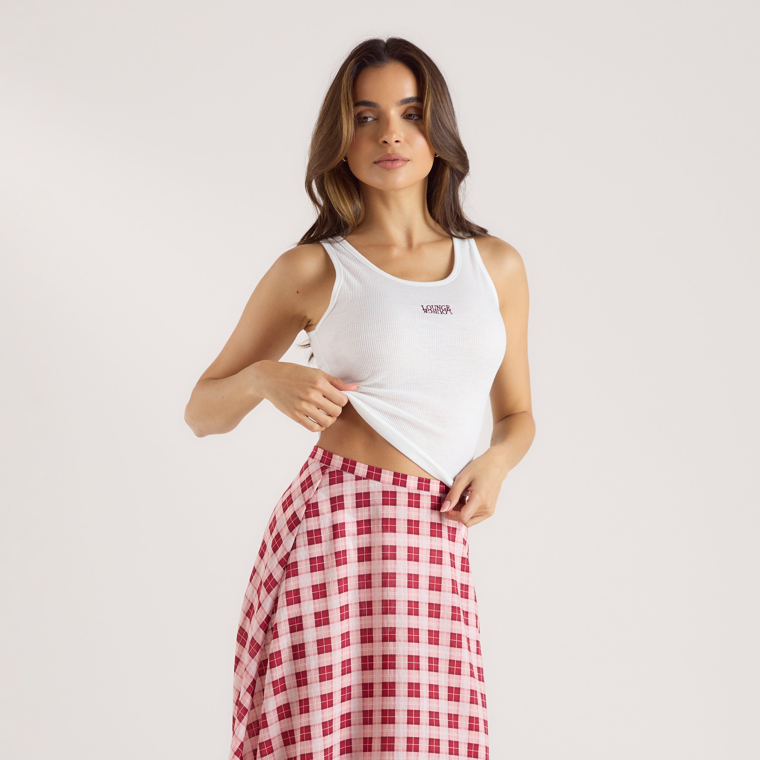 Sheer Ribbed Vest Top - White、mySite、bengalsvssteelers