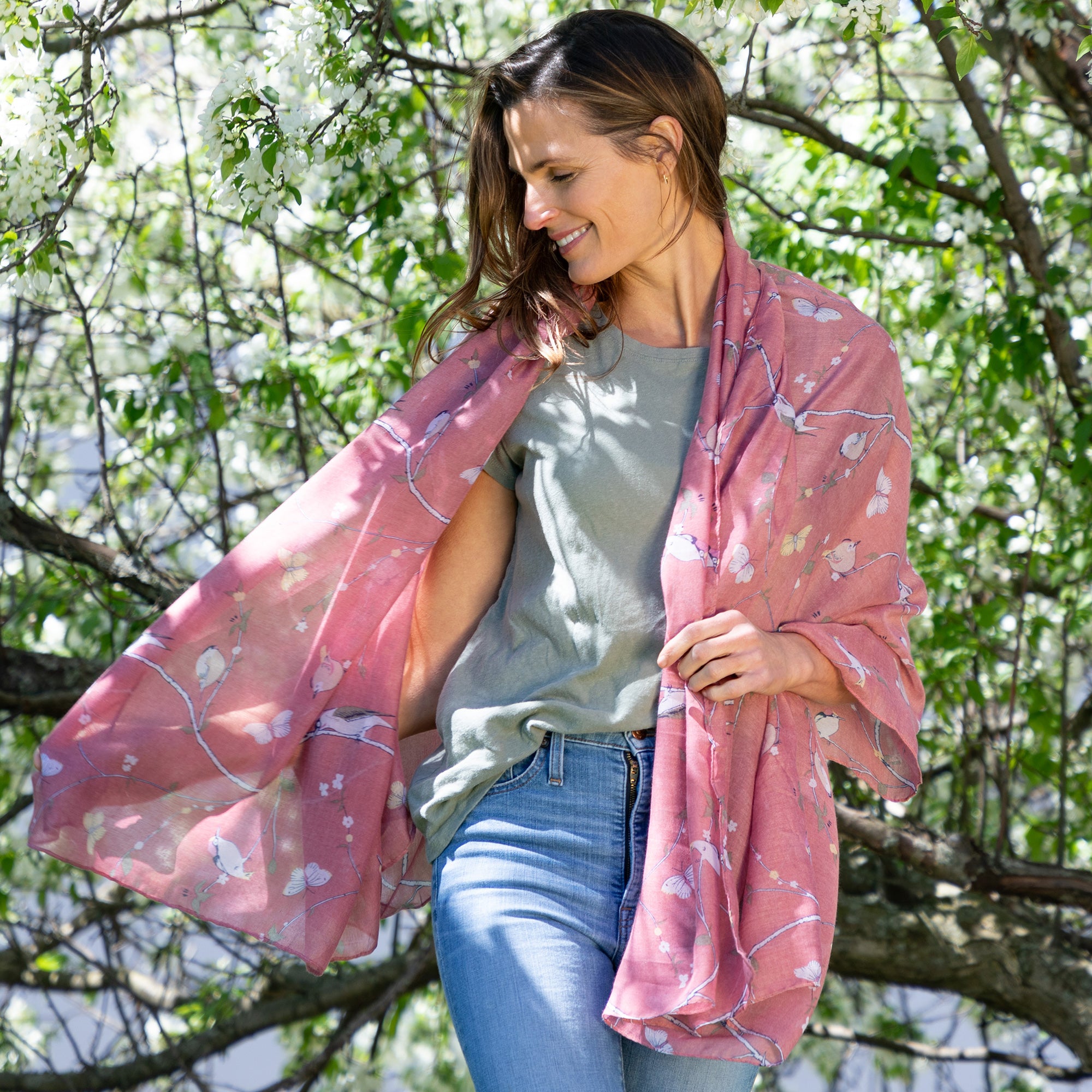 Lovely Birds & Butterflies Scarf、mySite、camillekostekn