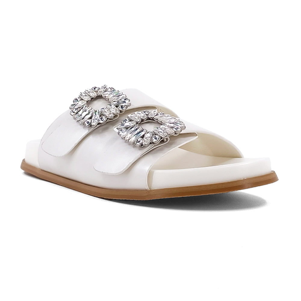 Bridget Rhinestone Metallic Slide Sandals、mySite、gtrtttuynbv