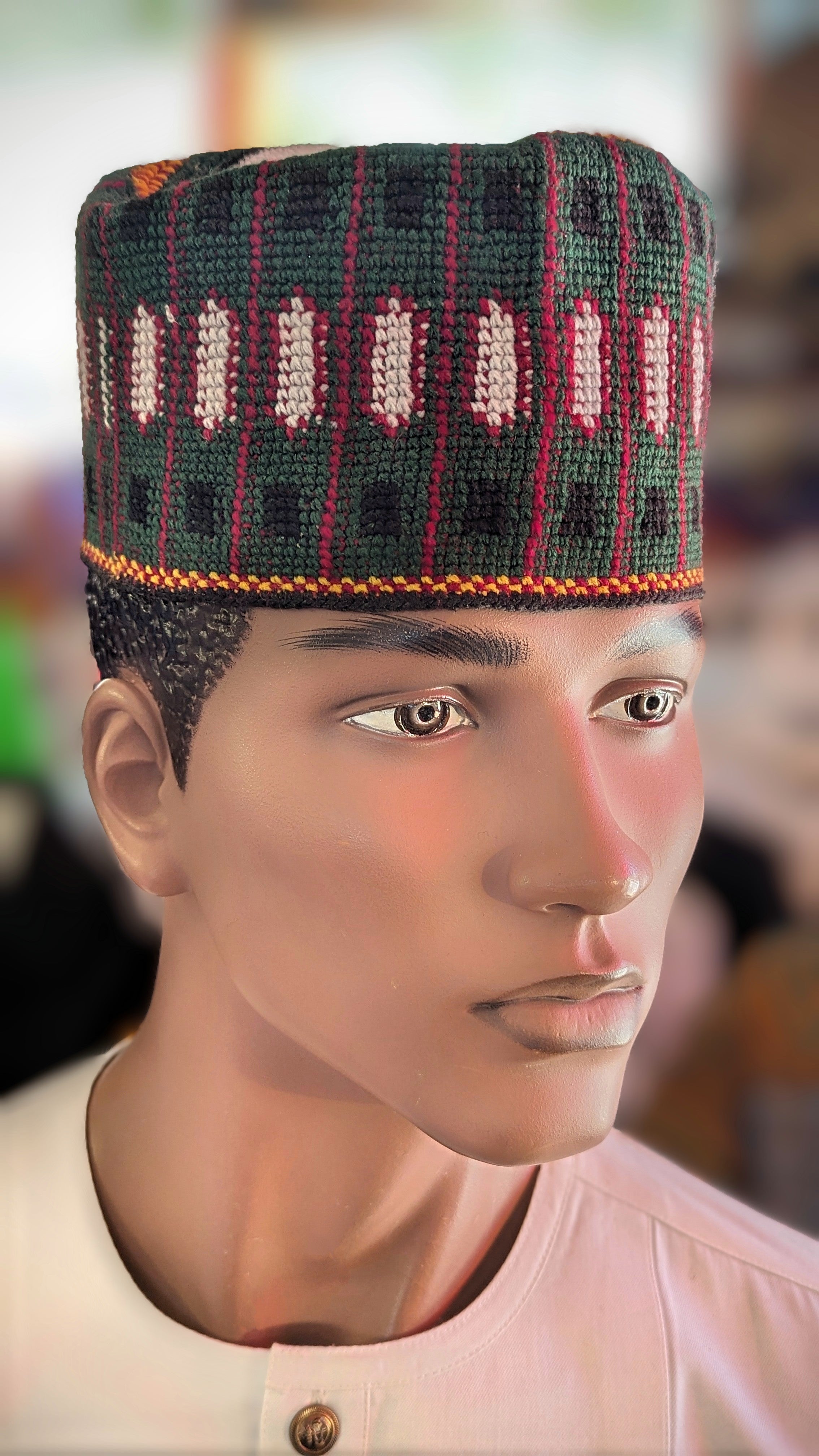 Dupsie's Authentic Nigerian Mallam Kufi handwoven Hat -The Elegance of Abuja DPHGROMH、mySite、solidvoid