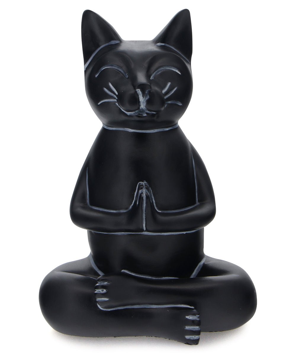 Zen Meditating Namaste Cat Statues、mySite、topwebapps