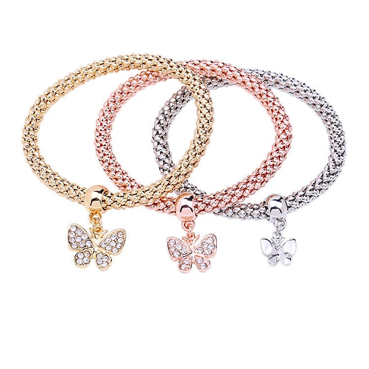 Fashion Stretch Bracelets-Rose, Yellow or White Gold Plated BOGO、mySite、g9winljtr