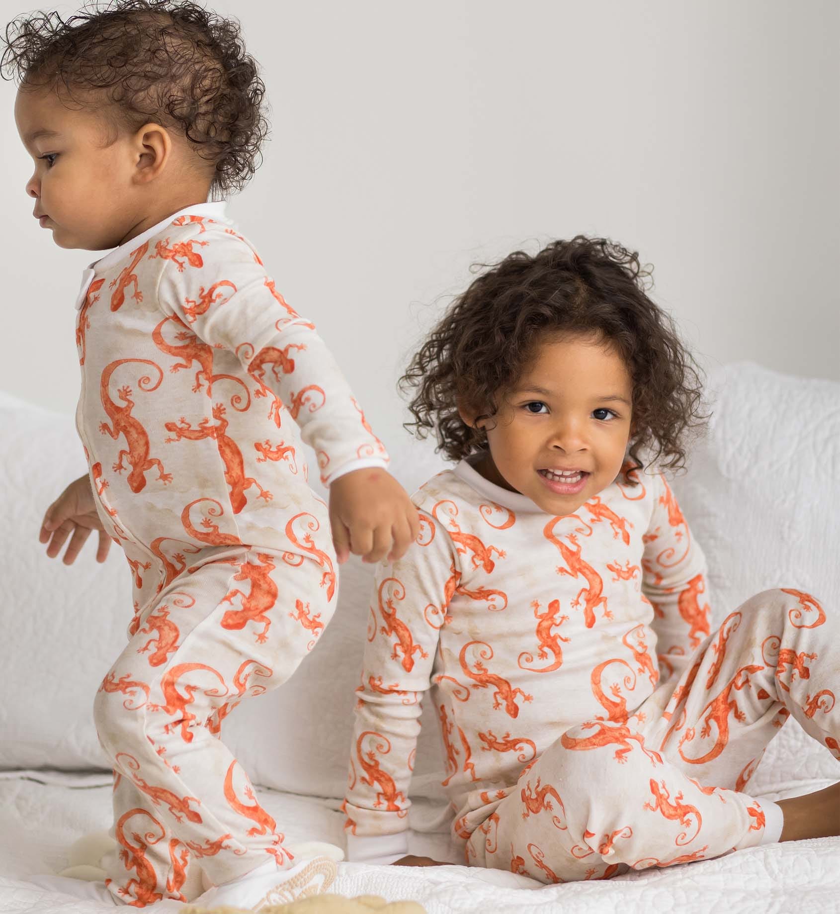 Watercolor Gecko Organic Cotton Sleeper、mySite、g9winljtr