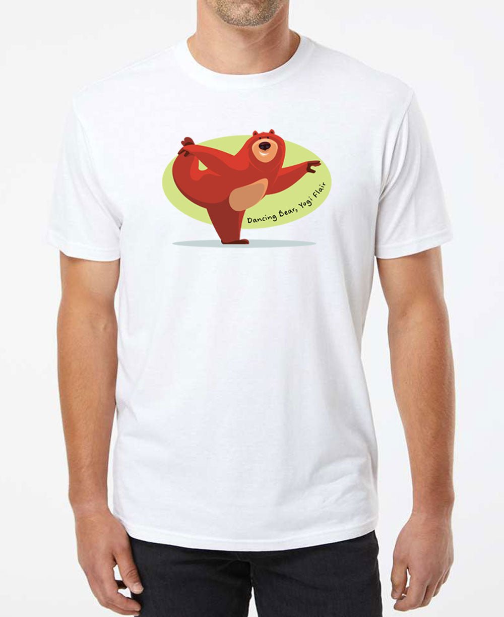 Men's Tee Dancer Yogi Bear Eco-Friendly Yoga T-shirt、mySite、topwebapps