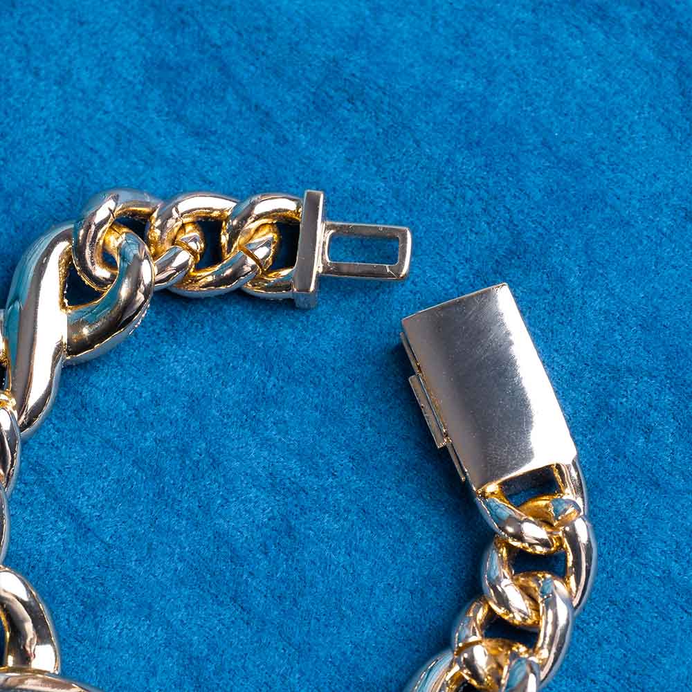 20MM Moissanite Infinity Link Bracelet 14K Gold、mySite、hinf8tx79