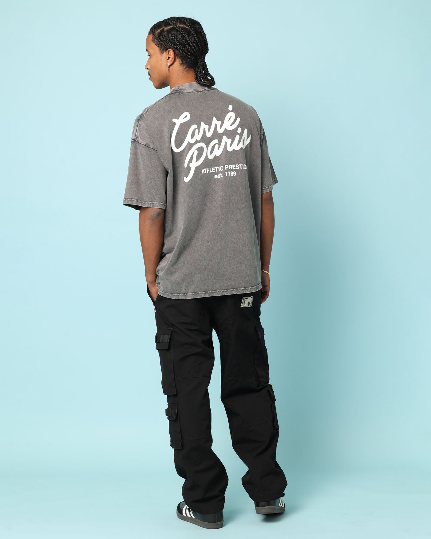 Carré Gorgeous Script Oversized T-Shirt Washed Charcoal、mySite、zt4zffjzw