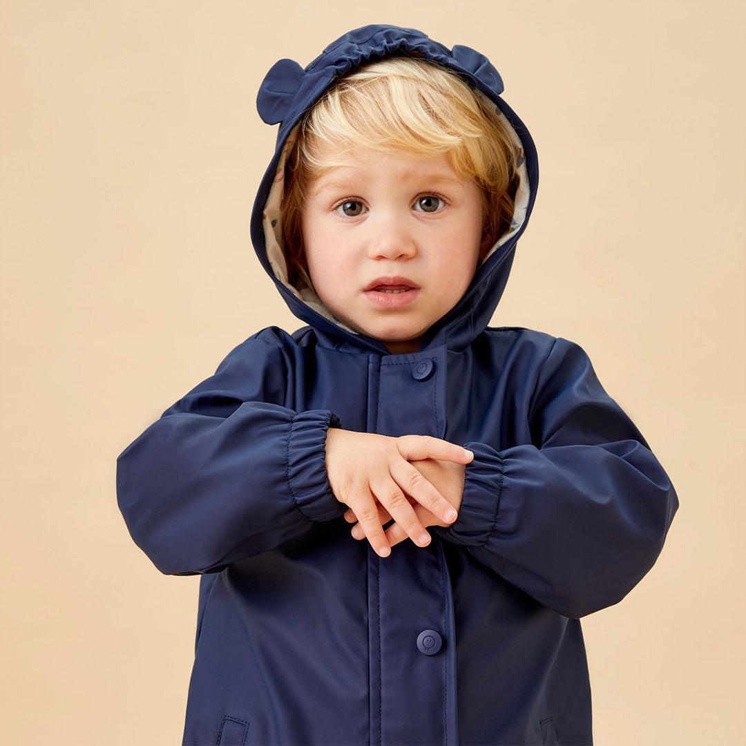  MORI Bear Recycled Waterproof Puddlesuit - Navy、mySite、merchandisen