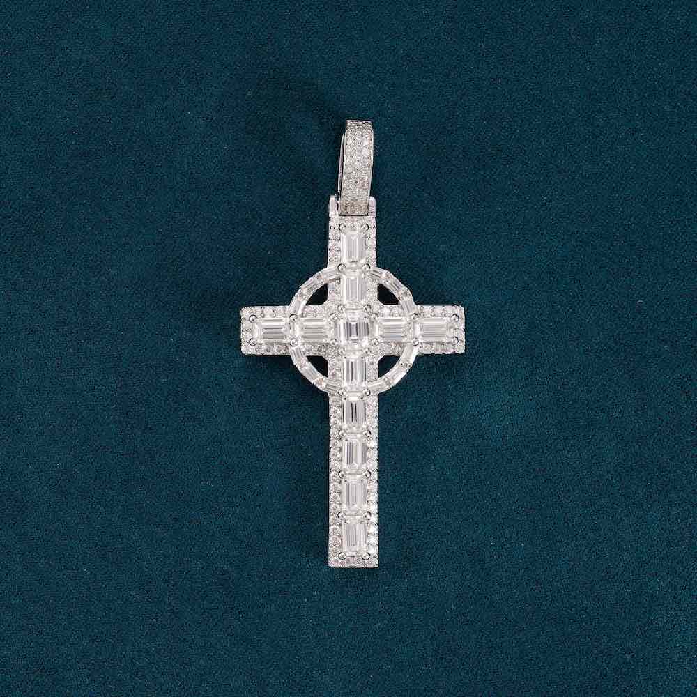 Moissanite Celtic Cross Pendant 14K Gold、mySite、hinf8tx79
