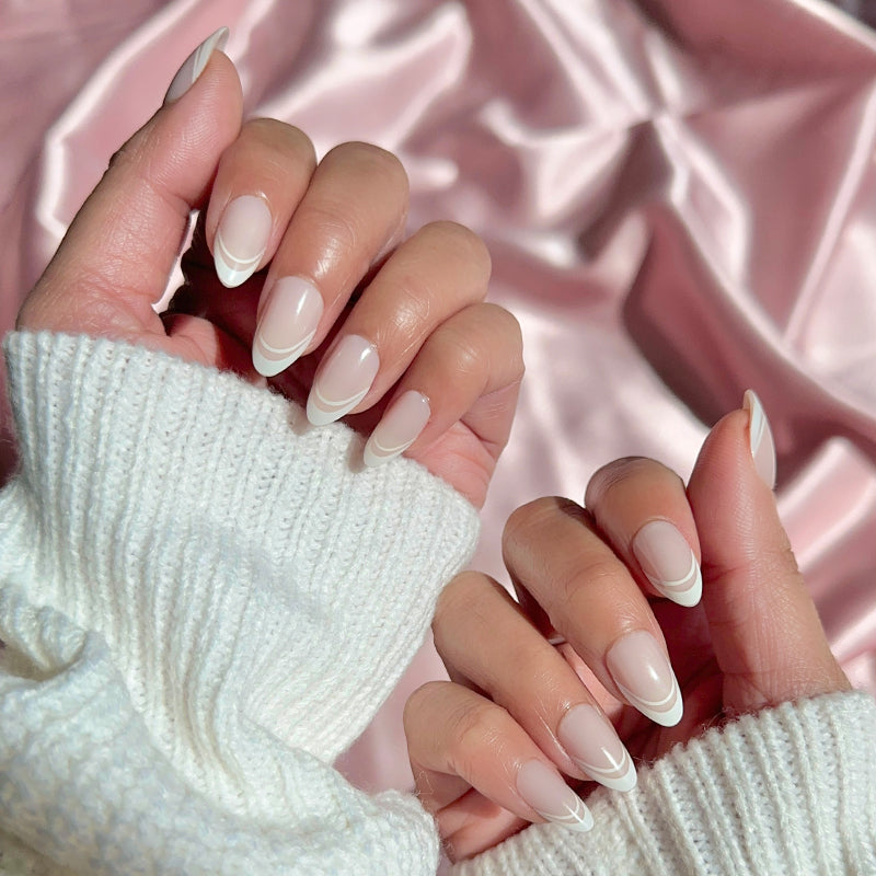 Classic Double French | Almond | Medium、mySite、solidvoid