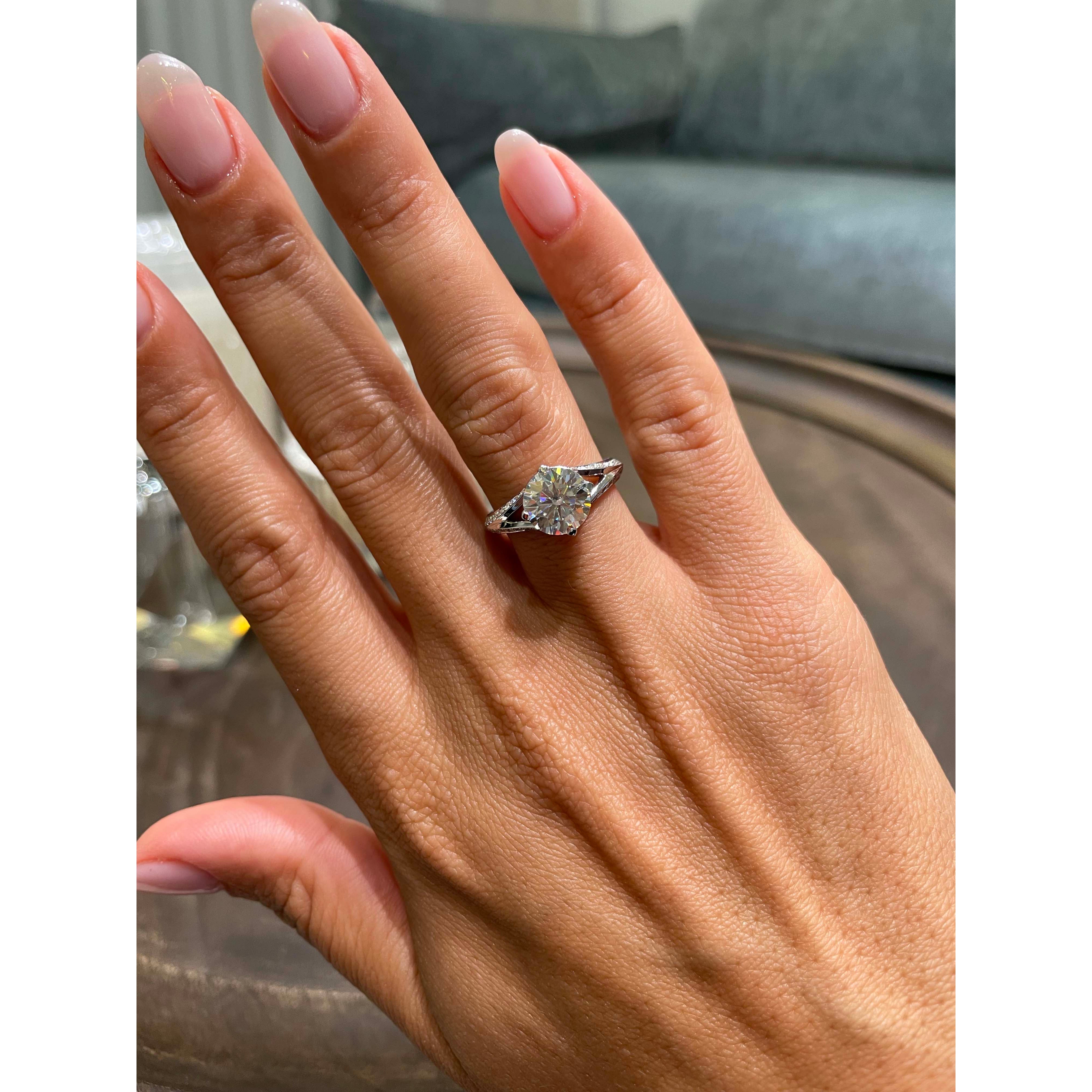 Harlow Moissanite & Diamond Ring -18K White Gold、mySite、hinf8tx79