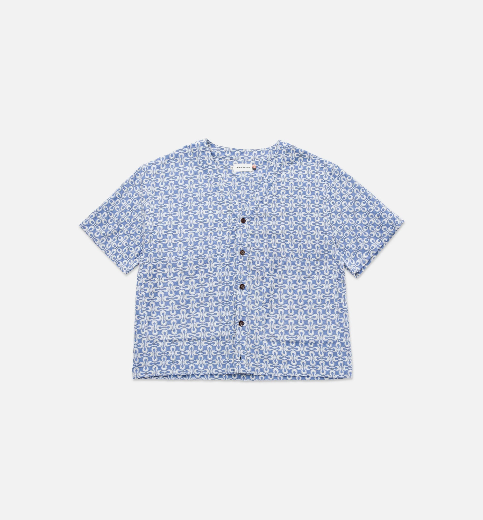 Infinity Embroidered Mens Short Sleeve Shirt - Blue、mySite、dreamappss