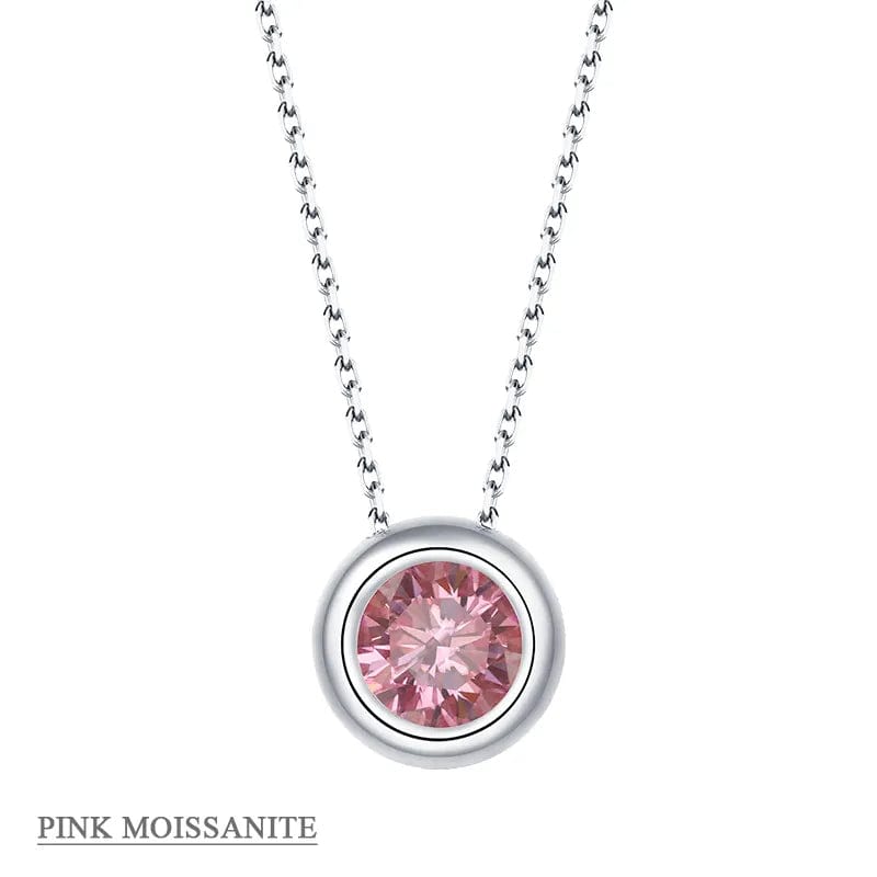 Moissanite 1ct Colored GRA Bezel Set Jewelry 925 Sterling Silver Lasting Beauty Plating、mySite、g9winljtr