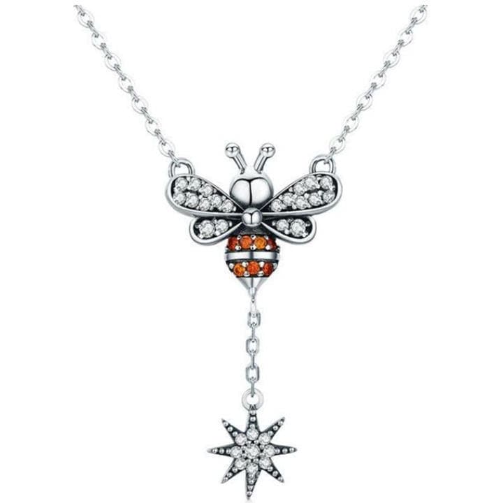 Honey Bee With a Star Jewelry SET : Ring, Necklace, Earrings、mySite、g9winljtr